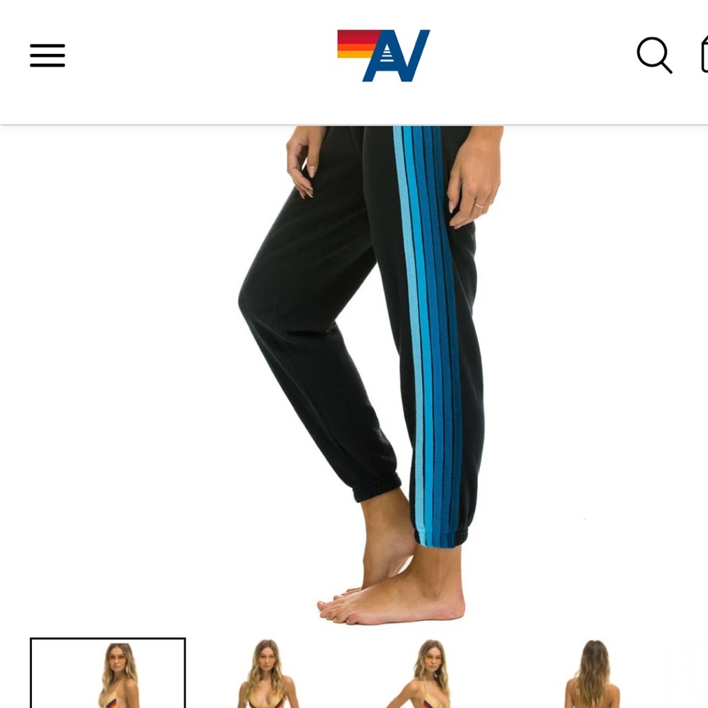 Aviator Nation navy and Blue  stripes sweatPants